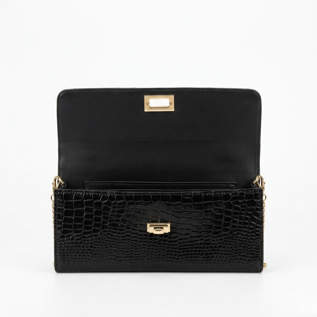 Long Clutch Croco With Handle - Gambar 5