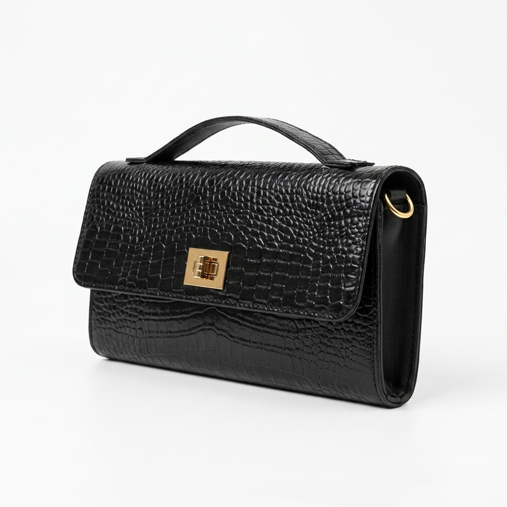 Long Clutch Croco With Handle - Gambar 4